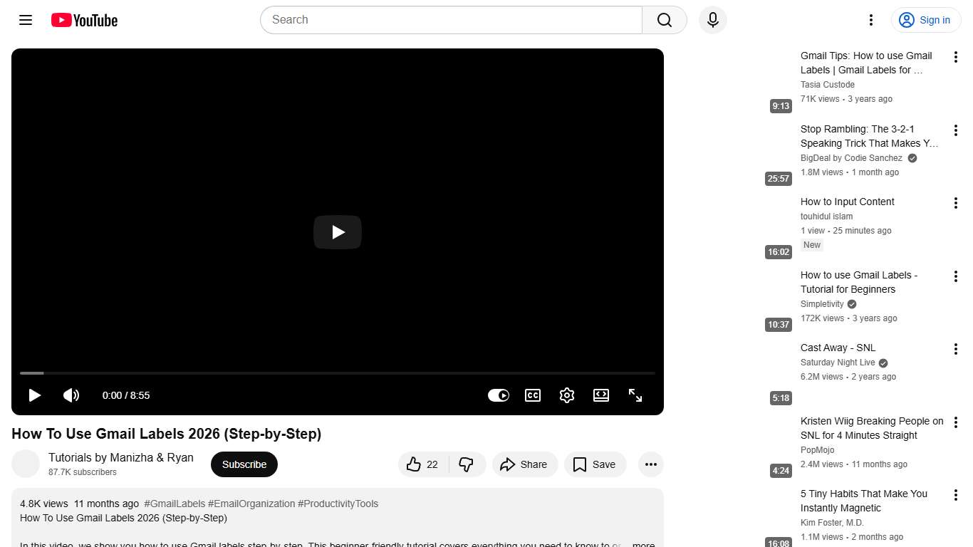 How To Use Gmail Labels 2026 (Step-by-Step) - YouTube