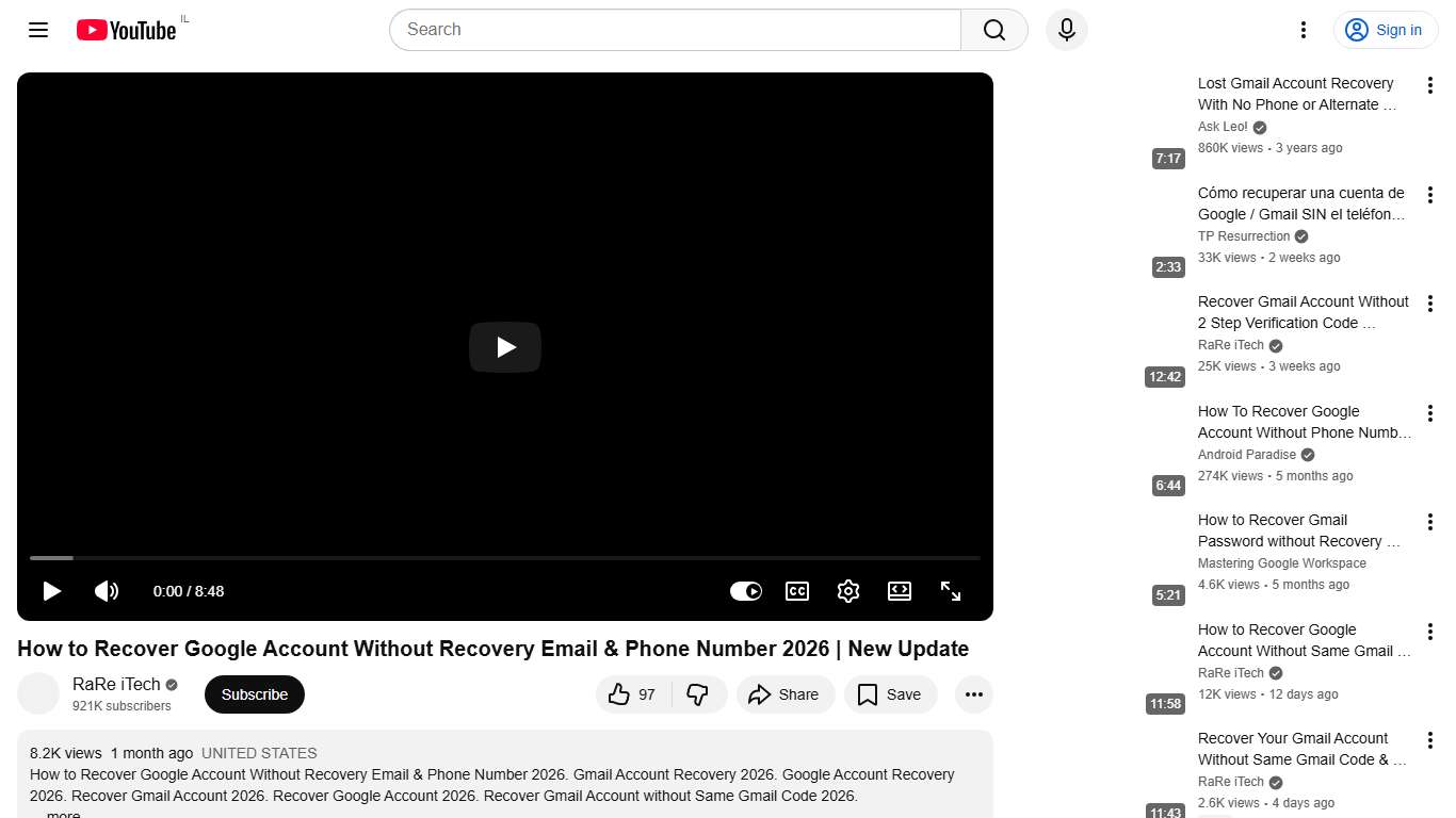 How to Recover Google Account Without Recovery Email & Phone Number 2026 New Update - YouTube