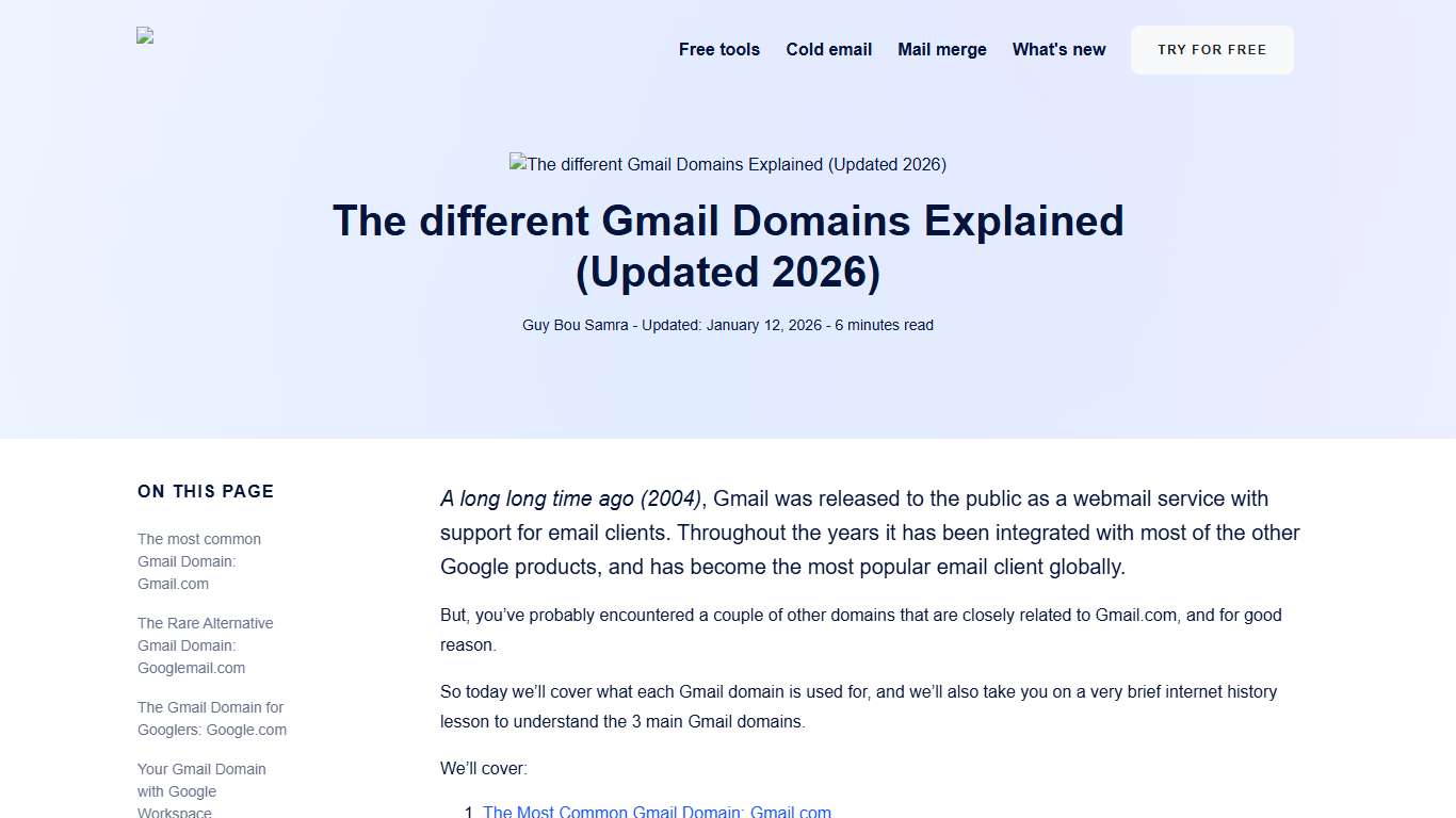 The different Gmail Domains Explained (Updated 2026)